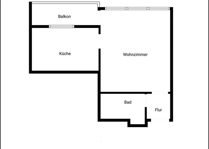 Appartement 1 Zi. Wohnung, 34m², Parken, Messe Dus *